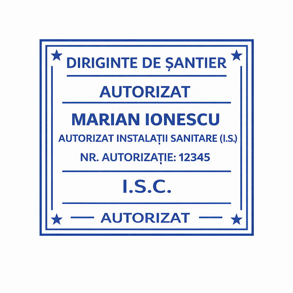 Amprenta pentru stampila patrata