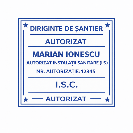 Amprenta pentru stampila patrata