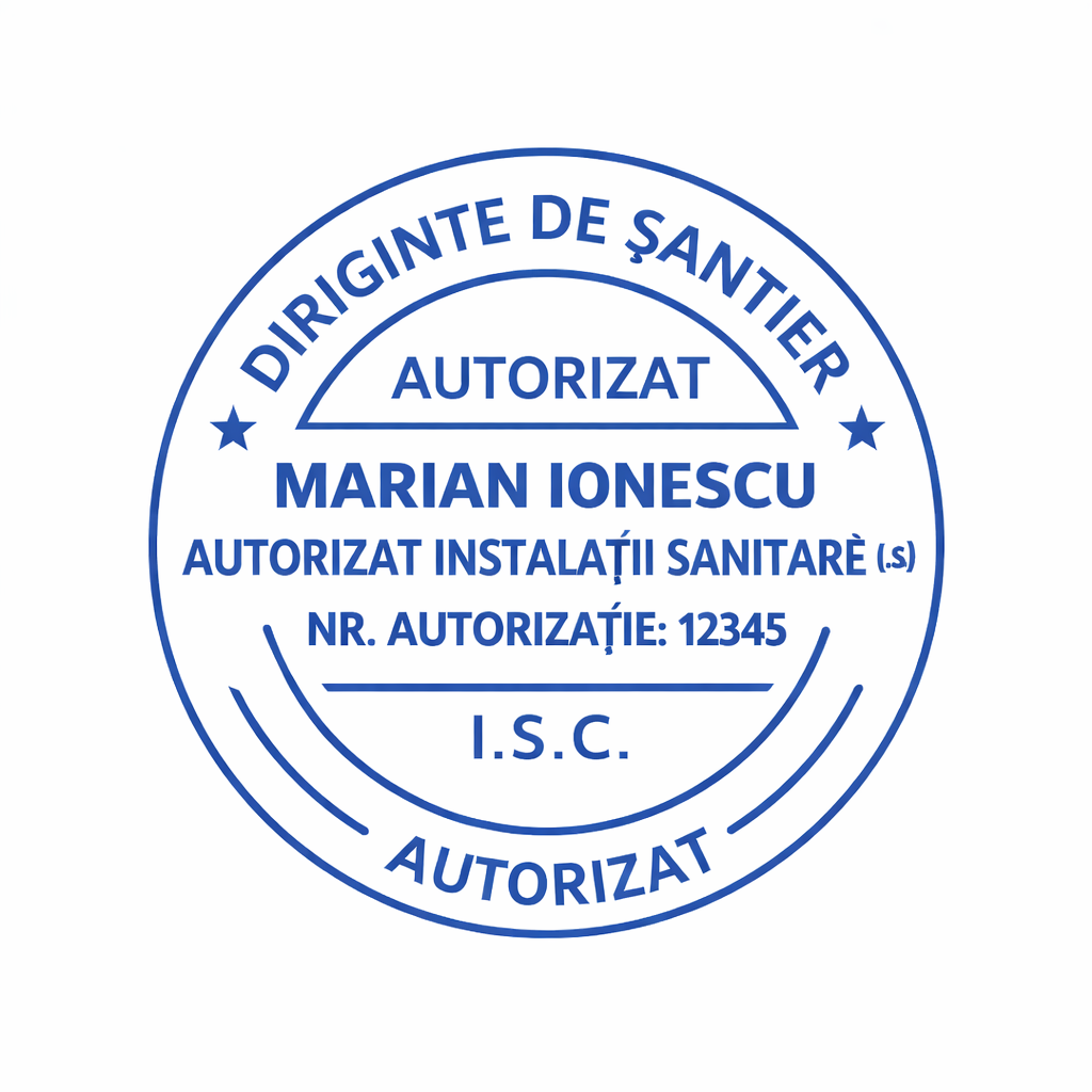 Amprenta pentru stampila rotunda