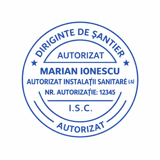Amprenta pentru stampila rotunda